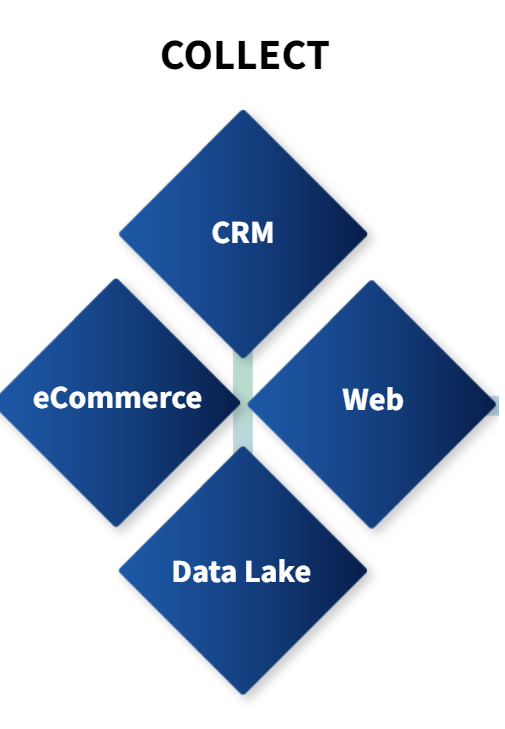 graphic showing customer data collection sources